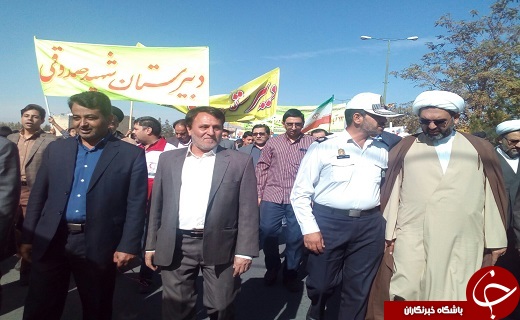 طنین مرگ بر آمریکا در شهرستان های استان یزد+تصاویر