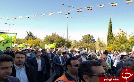 طنین مرگ بر آمریکا در شهرستان های استان یزد+تصاویر
