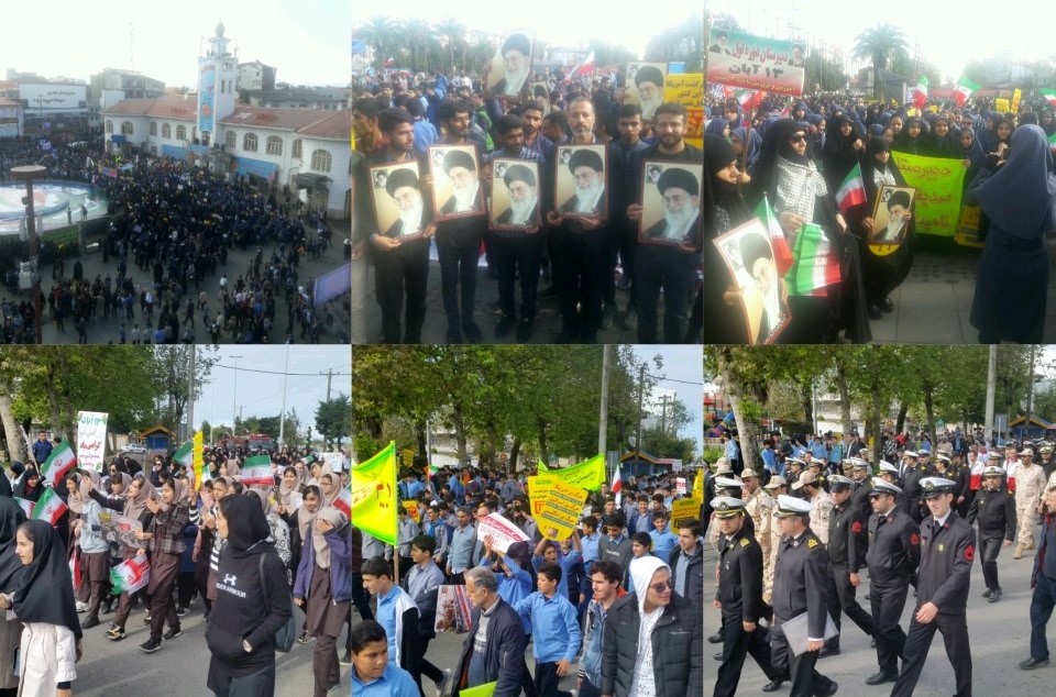 برگزاری راهپیمایی ۱۳ آبان در گیلان + تصاویر