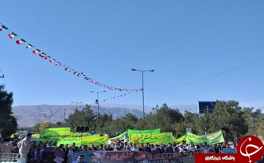 طنین مرگ بر آمریکا در شهرستان های استان یزد+تصاویر