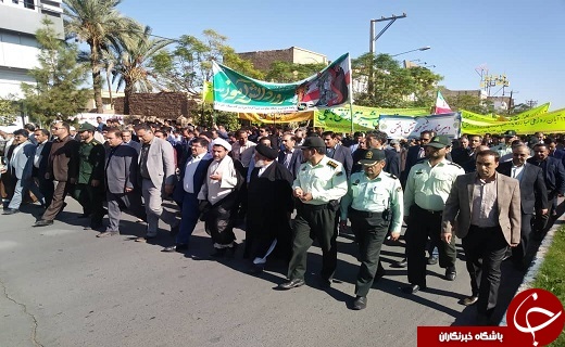 طنین مرگ بر آمریکا در شهرستان های استان یزد+تصاویر