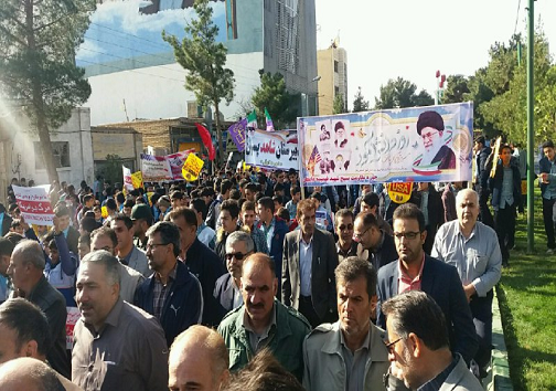 راهپیمایی سیزده آبان استان سمنان به روایت تصویر