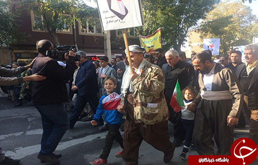 آغاز راهپیمایی استکبار ستیزی مردم مهاباد+تصاویر