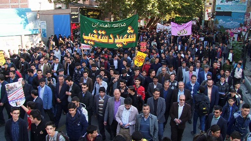 راهپیمایی یوم الله ۱۳ آبان در آذربایجان شرقی + تصاویر