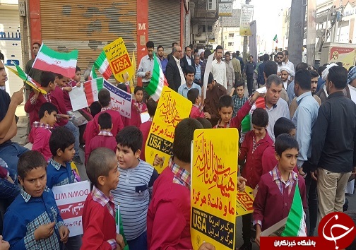 راهپیمایی روز ۱۳ آبان در استان خوزستان برگزار شد + تصاویر