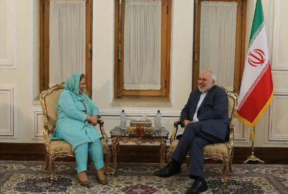 دیدار خداحافظی رفعت مسعود سفیر پاکستان در ایران با محمد جواد ظریف