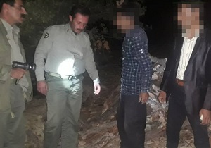 دستگیری متخلفان قاچاق و قطع چوب جنگلی