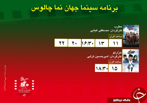برنامه اکران سینما&zwnj;های مازندران