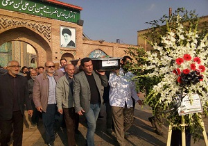 تشییع پیکر مادر شهیدان قاقازانی در قزوین