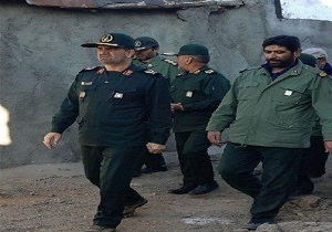 حضور فرمانده سپاه عاشورا در مناطق زلزله&zwnj;زده میانه