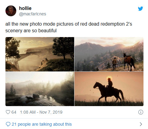 تصویربرداری، تفریح جدید بازیکنان عنوان Red Dead Redemption 2 + تصاویر
