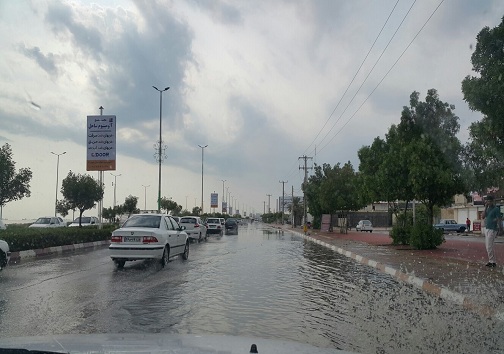 آبگرفتگی معابر و خیابان های بندرعباس + تصاویر