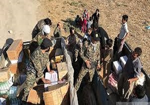 توزیع غذای گرم در روستای دونیق
