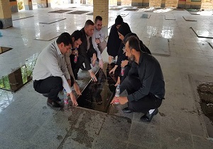 غبار از مزار شهدا دشت آزادگان پاک شد