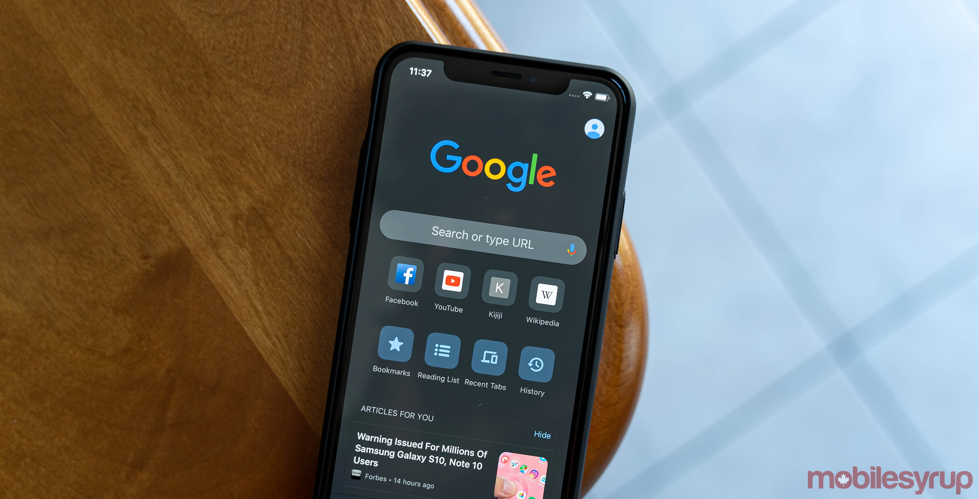 حالت تاریک iOS به گوگل کروم رسید