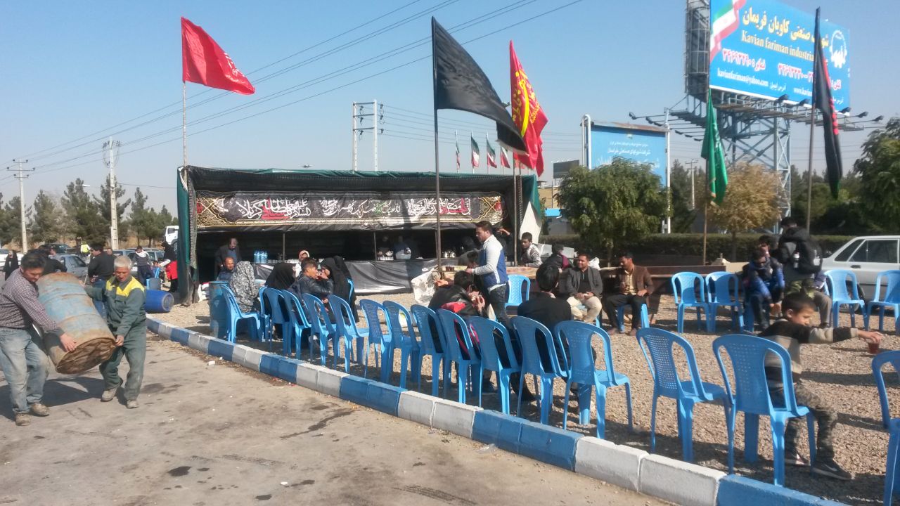 موکب شهرک صنعتی کاویان، پذیرای زائران ایرانی و افغانستانی