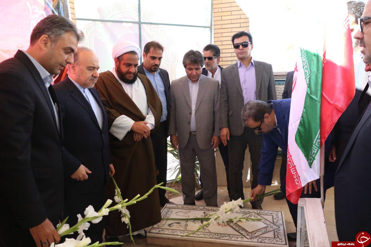 وزیر ورزش به مقام شامخ &laquo;شهید زنگی آبادی&raquo; ادای احترام کرد+ تصاویر