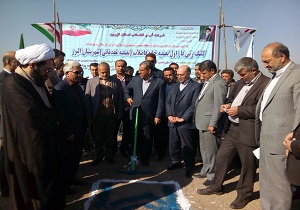 کلنگ زنی مرحله نخست تصفیه خانه فاضلاب شریفیه