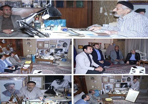 شهردار منطقه ۹ با خوشنویس پیشکسوت کشور دیدار و گفت‌وگو کرد