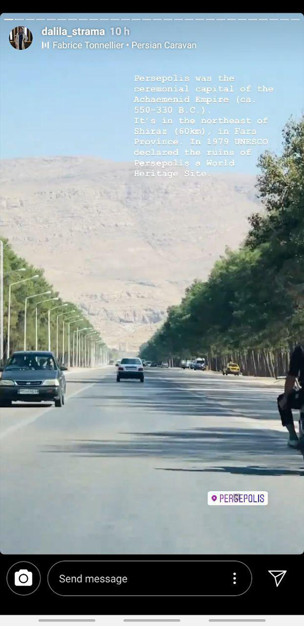استوری&zwnj;های همسر استراماچونی از پرسپولیس