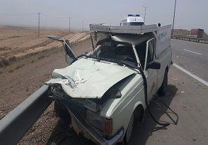 ۸ مصدوم در واژگونی وانت پیکان جاده داورزن - شاهرود