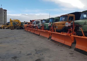 برگزاری مانور بزرگ برفروبی در قزوین