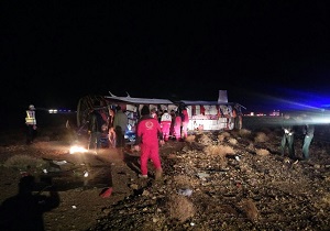 حادثه در محور سمنان-دامغان  ۲۲ نفر مصدوم برجای گذاشت
