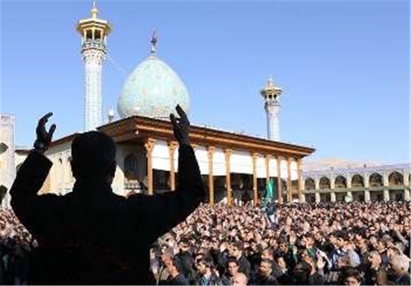 عزاداری هیئات مذهبی شیراز در سومین حرم اهل بیت(ع)