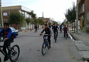 رکابزنی دوچرخه سواران نوجوان شهر گوک تپه مهاباد