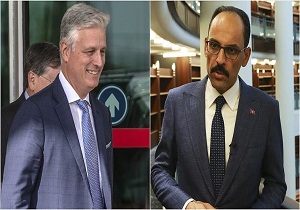 سخنگوی اردوغان و مشاور امنیت ملی آمریکا درباره سوریه گفت‌وگو کردند