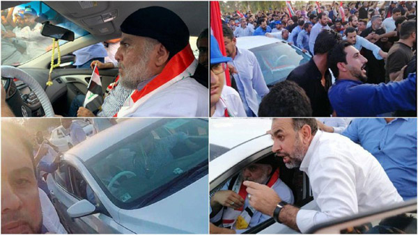 مقتدی صدر وارد میدان التحریر بغداد شد