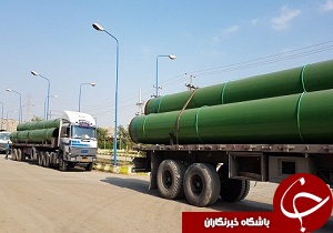 بارگیری لوله&zwnj;های پروژه ملی خط لوله انتقال نفت از گوره به جاسک