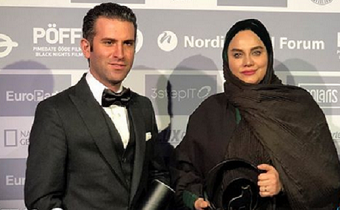 نرگس آبیار جایزه جشنواره «شب‌های سیاه تالین» را به هموطنان خود تقدیم کرد