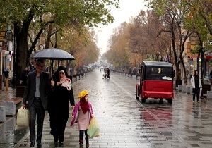 بارش باران در همدان