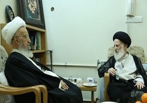 دیدار آیت الله مکارم شیرازی با آیت الله شبیری زنجانی