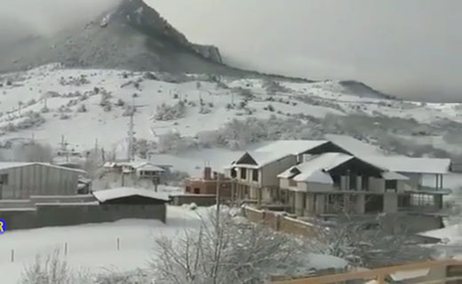 فیلمی از طبیعت برفی روستای قلعه ماران