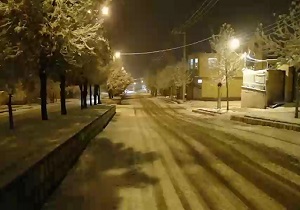 بارش برف در فریدون‌شهر + فیلم