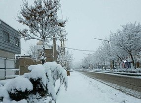 بارش اولین برف پائیزی در بندر شرفخانه