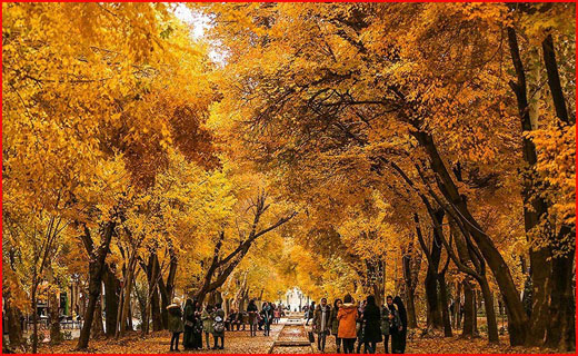 پاییز در چهار باغ اصفهان به روایت تصویر
