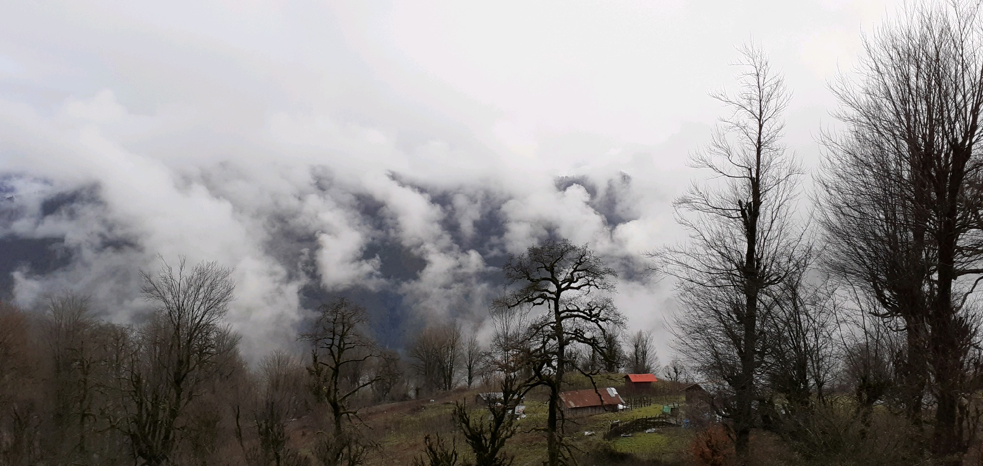 بارش پراکنده باران در آسمان گیلان