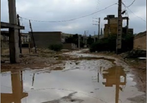 اوضاع نامناسب خیابان در محله «کولرشاپ» مسجد سلیمان + فیلم