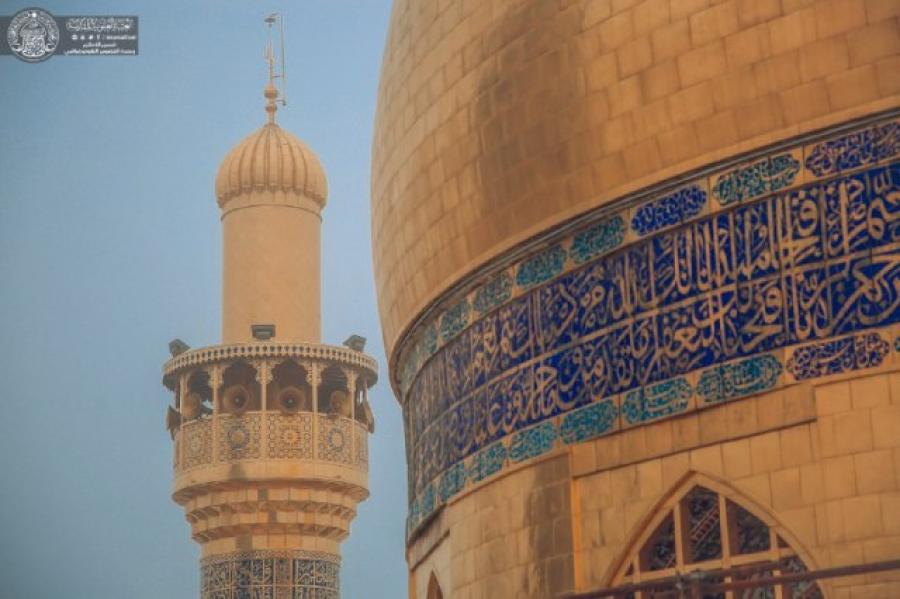 تصاویری ناب از حال و هوای مه گرفته حرم امیرالمومنین(ع)