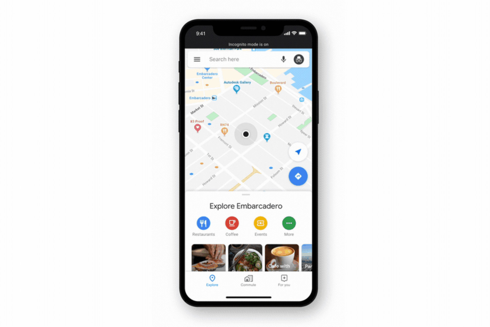 اضافه شدن حالت ناشناس به نقشه گوگل iOS