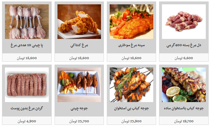 قیمت گوشت مرغ بسته بندی در غرفه های تره بار
