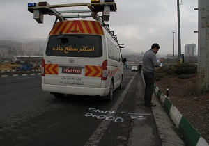 اسکن روسازی آسفالت اتوبان پاسداران برای اولین بار در تبریز