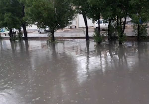 آبگرفتگی خیابان‌های اهواز بعد از بارندگی + فیلم