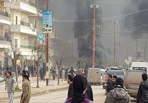 انفجار خودروی بمب‌گذاری شده در شهر «تل ابیض» + عکس