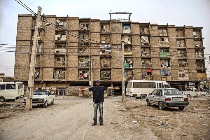 خطر ریزش در کمین ساختمان ۶ طبقه خرمشهر