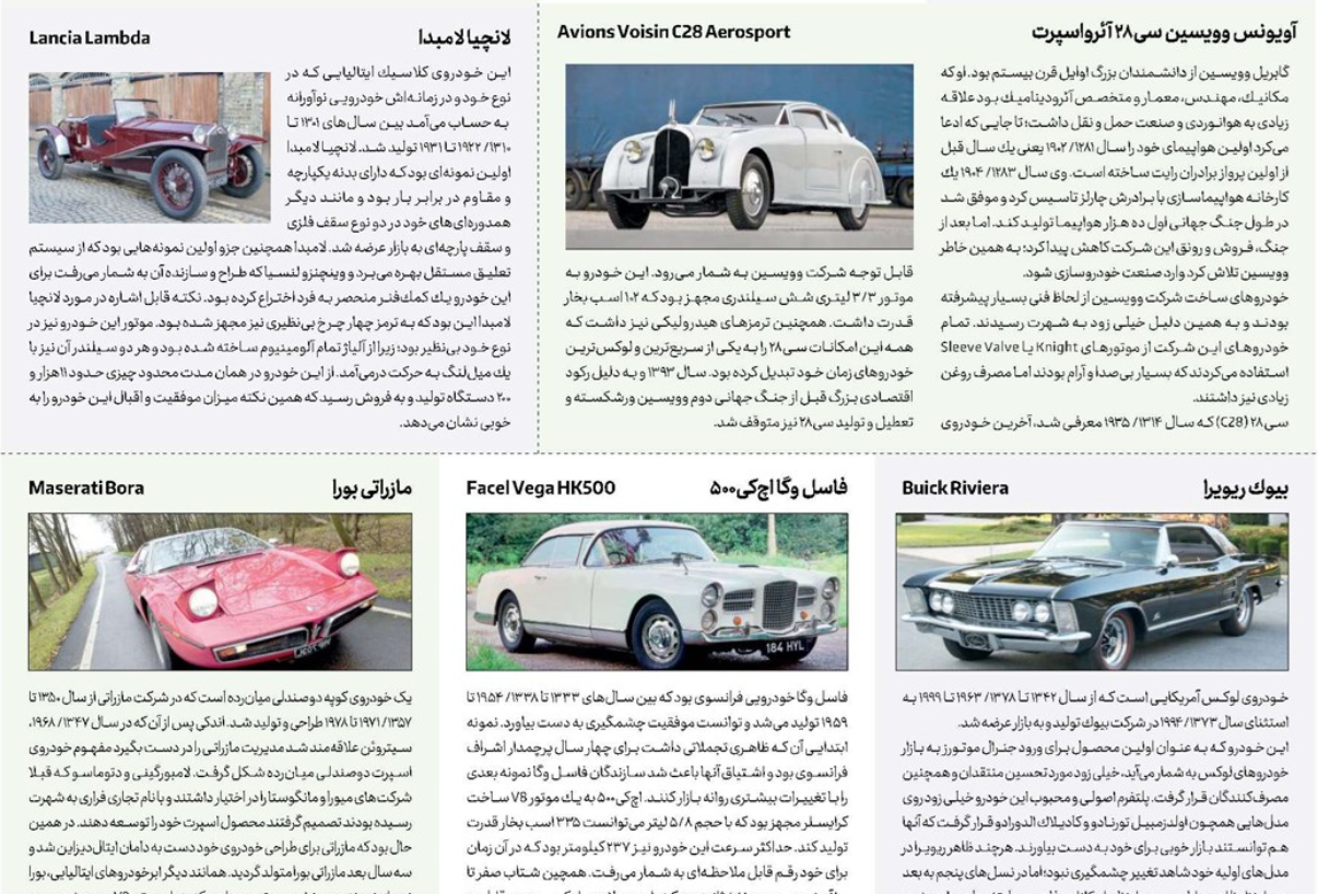 ۱۰ خودروی شگفت انگیز در لیست ۱۰۰ خودروی برتر تاریخ را بشناسید