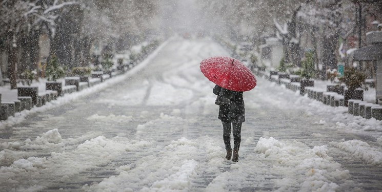 بارش برف در استان همدان